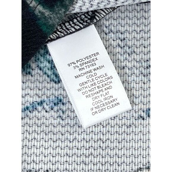 Cupio Black Abstract Print Knit Swing Dress sz Medium Modern Colorful NWT - Picture 9 of 10